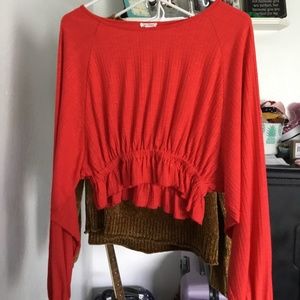 Long sleeve crop top